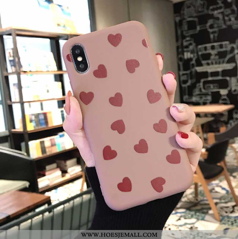 Hoesje iPhone Xs Trend Zacht Mobiele Telefoon Lovers Nieuw Scheppend Liefde Blauwe