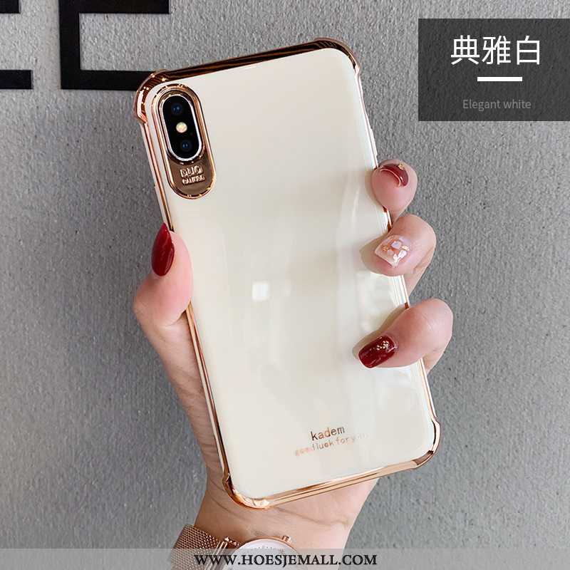 Hoes iPhone Xs Scheppend Trend High End Hoesje Licht Wit Anti-fall Witte