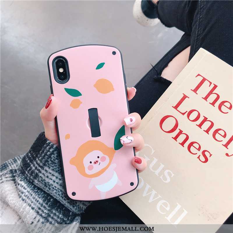 Hoesje iPhone Xs Spotprent Mooie Net Red Mobiele Telefoon Mini Trend Blauwe