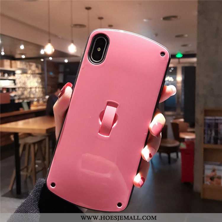 Hoes iPhone Xs Zacht Hoesje Nieuw Mobiele Telefoon Anti-fall Rood Effen Kleur