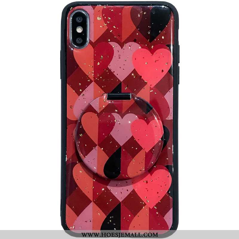 Hoes iPhone Xs Trend Glas Europa Wind Licht Ondersteuning Net Red Rood