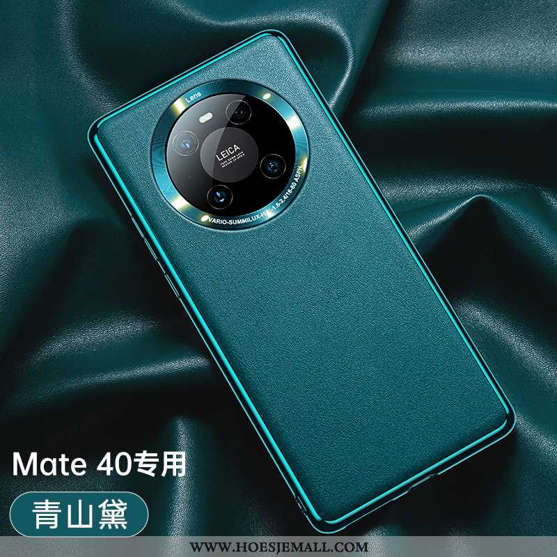 Hoesje Huawei Mate 40 Siliconen Bescherming Anti-fall All Inclusive Mobiele Telefoon Leer Blauwe