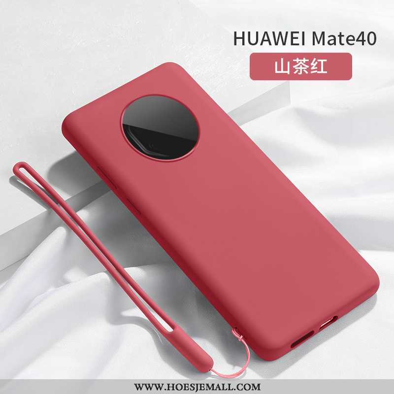 Hoesje Huawei Mate 40 Zacht Siliconen Mobiele Telefoon Net Red Dun Super Anti-fall Rood