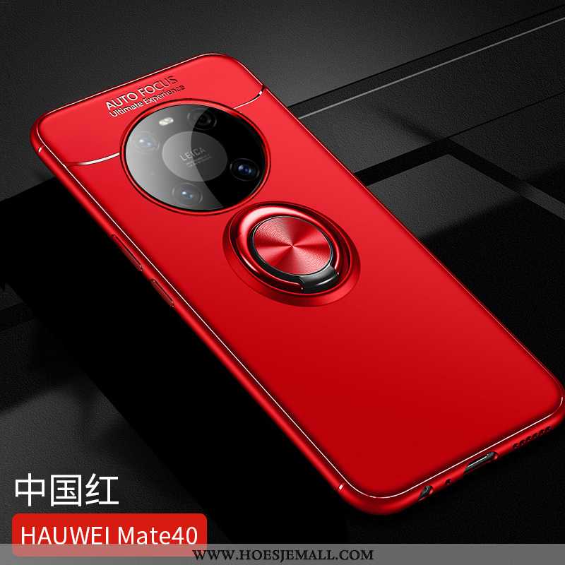 Hoesje Huawei Mate 40 Siliconen Bescherming Ring Hoes Nieuw Ondersteuning Rood