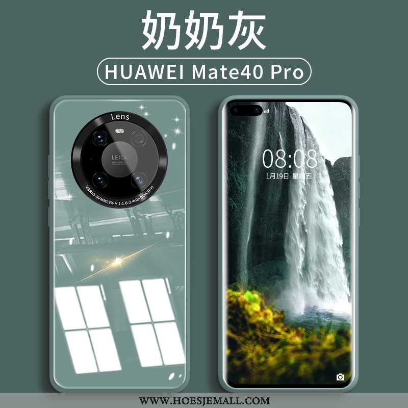 Hoes Huawei Mate 40 Pro Bescherming Glas Purper Net Red Anti-fall Scheppend