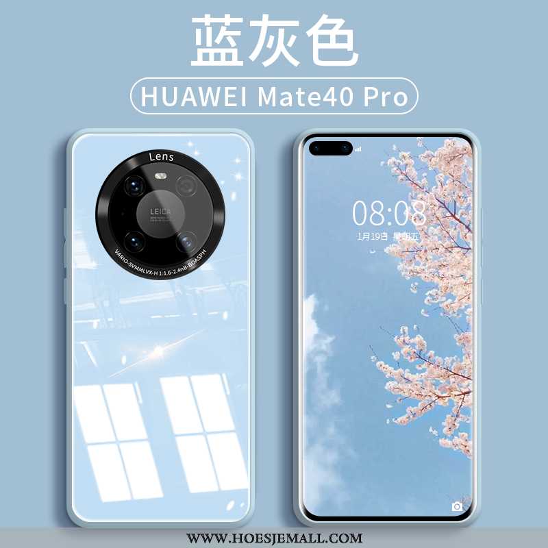 Hoes Huawei Mate 40 Pro Bescherming Glas Purper Net Red Anti-fall Scheppend