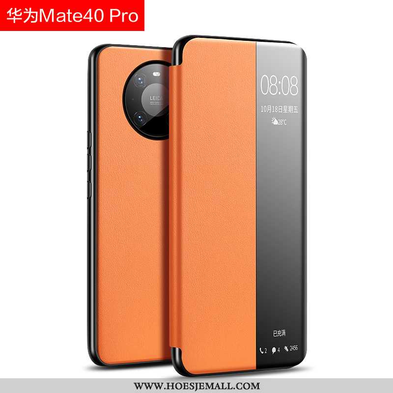 Hoes Huawei Mate 40 Pro Super Dun High End Clamshell Zwart Windows Zwarte