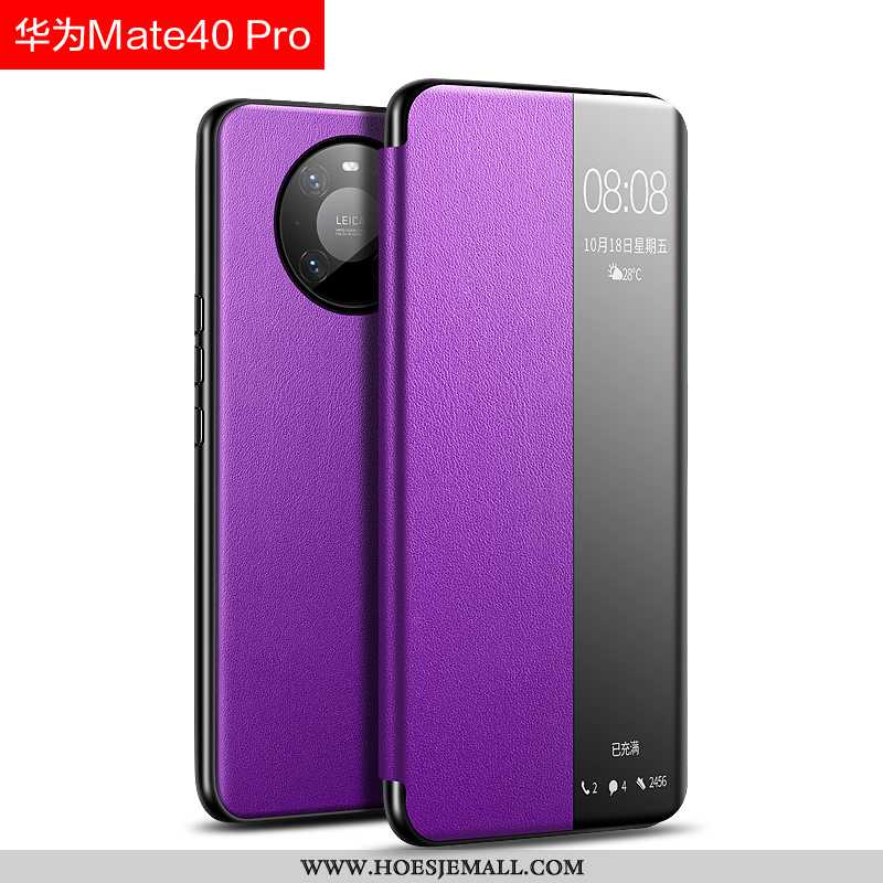 Hoes Huawei Mate 40 Pro Super Dun High End Clamshell Zwart Windows Zwarte