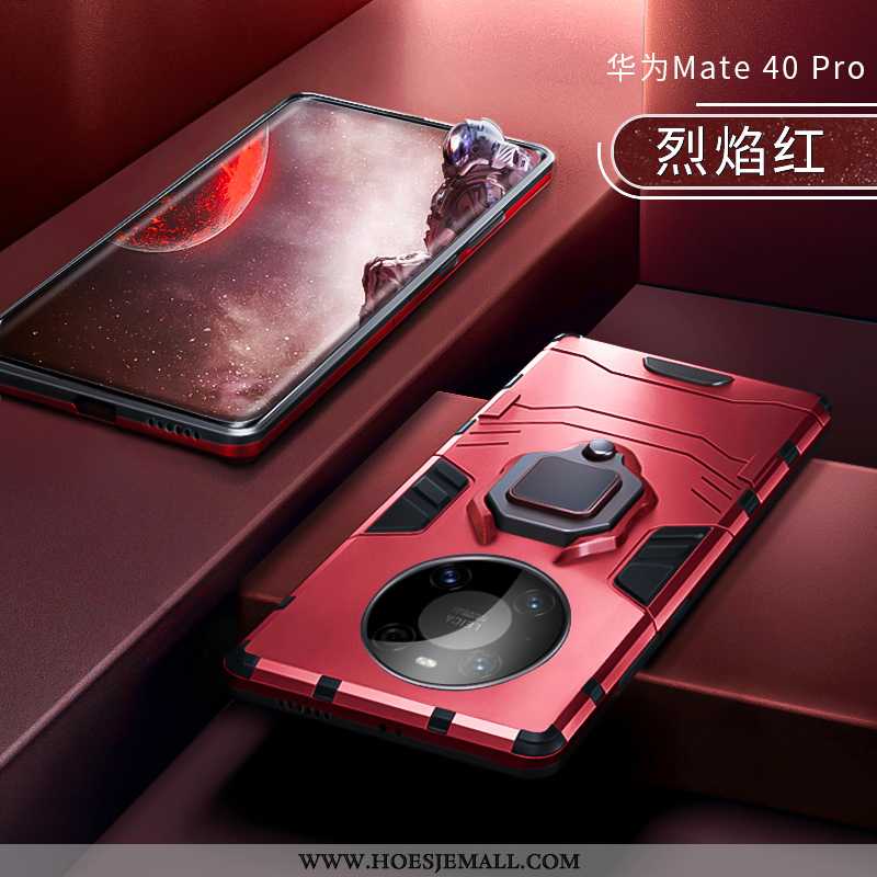 Hoes Huawei Mate 40 Pro Scheppend Siliconen Auto Hoesje Rood Ondersteuning