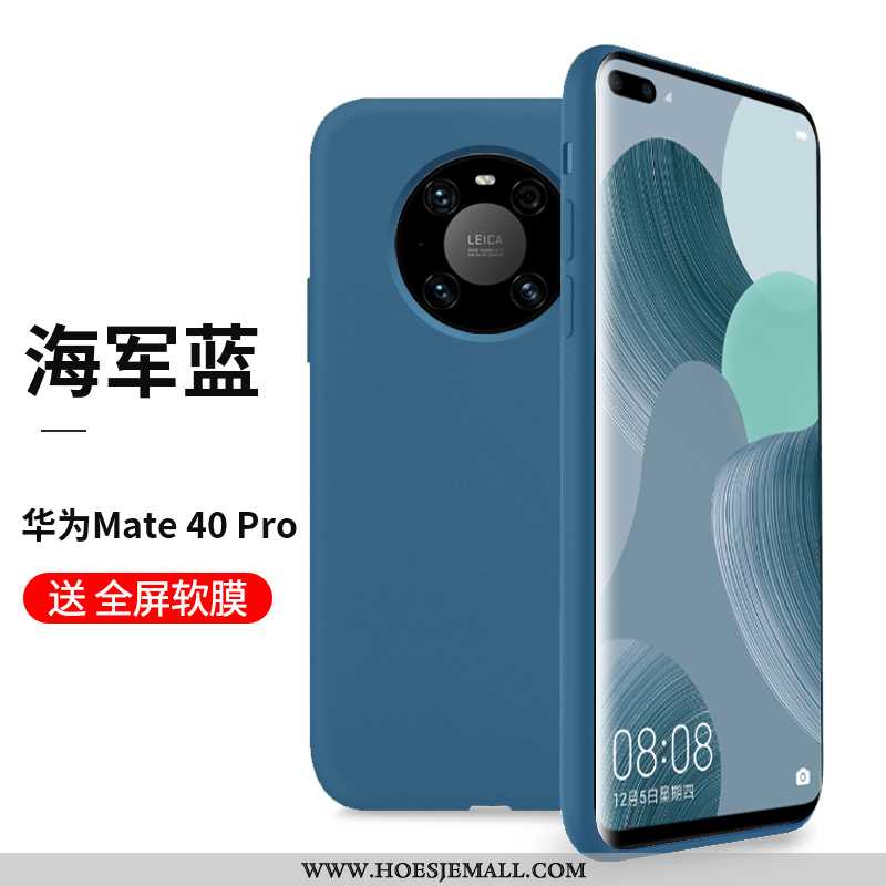 Hoes Huawei Mate 40 Pro Persoonlijk Super Blauw Eenvoudige Bescherming Hoesje Blauwe