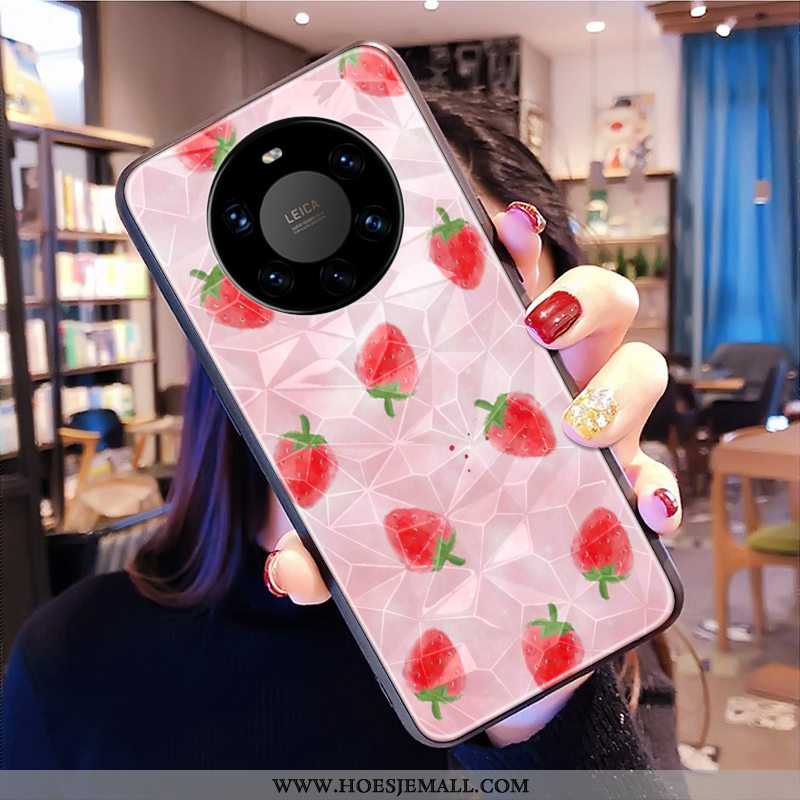 Hoesje Huawei Mate 40 Pro+ Patroon Hard Anti-fall Mobiele Telefoon Vers Roze Mini