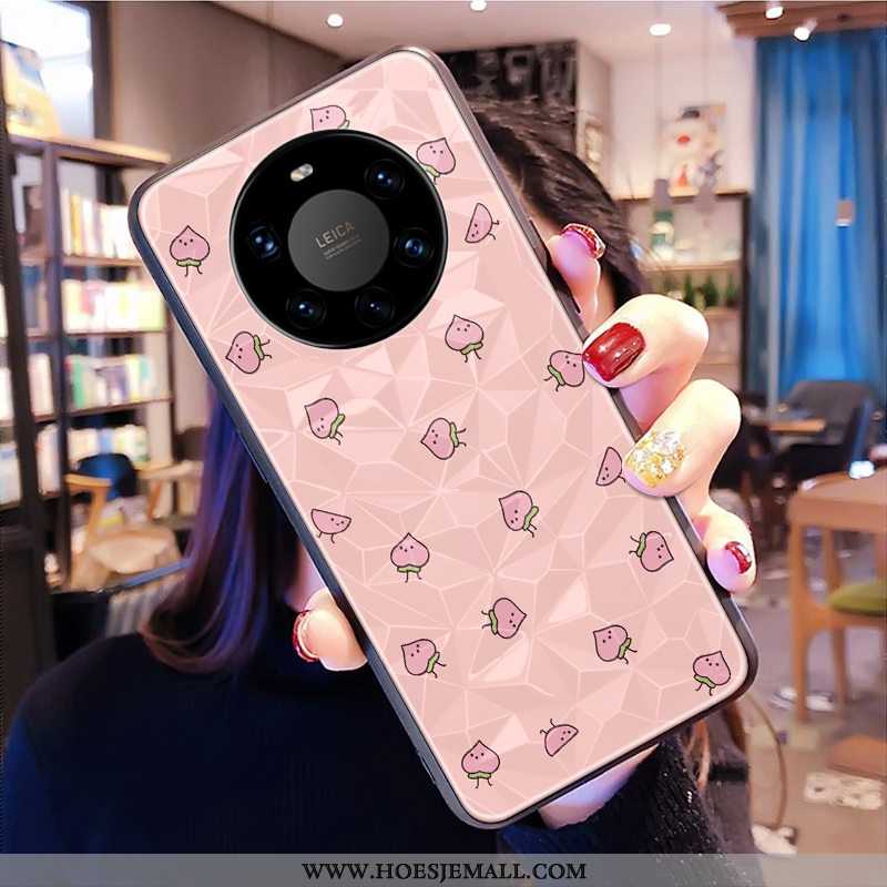 Hoesje Huawei Mate 40 Pro+ Patroon Hard Anti-fall Mobiele Telefoon Vers Roze Mini