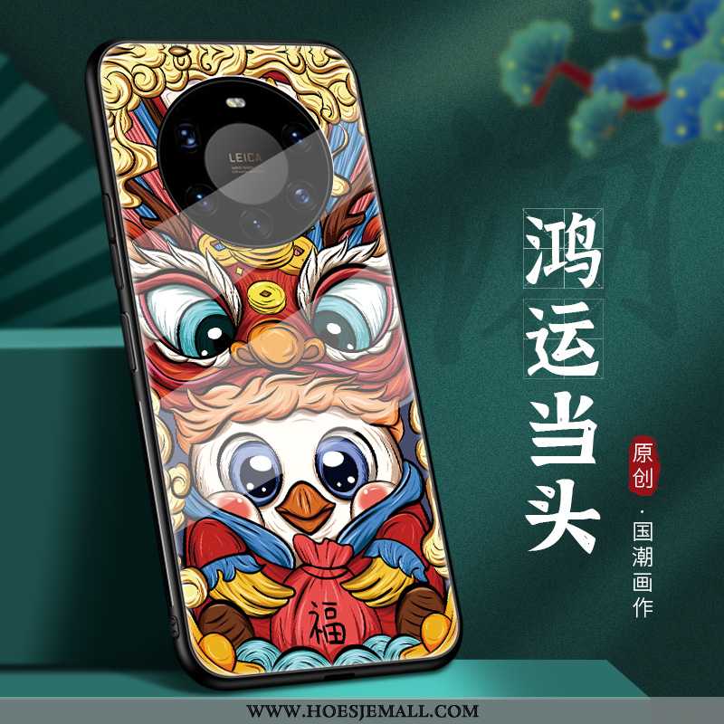 Hoes Huawei Mate 40 Pro+ Trend Super Persoonlijk Chinese Stijl Geel Net Red Hoesje
