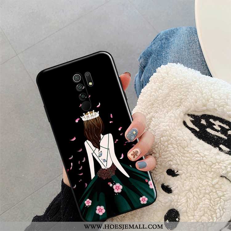 Hoesje Xiaomi Redmi 9 Mode Scheppend Wijnrood Rood Zacht Mini Hoes Bordeaux