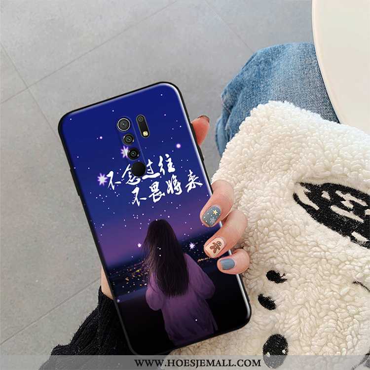 Hoesje Xiaomi Redmi 9 Mode Scheppend Wijnrood Rood Zacht Mini Hoes Bordeaux