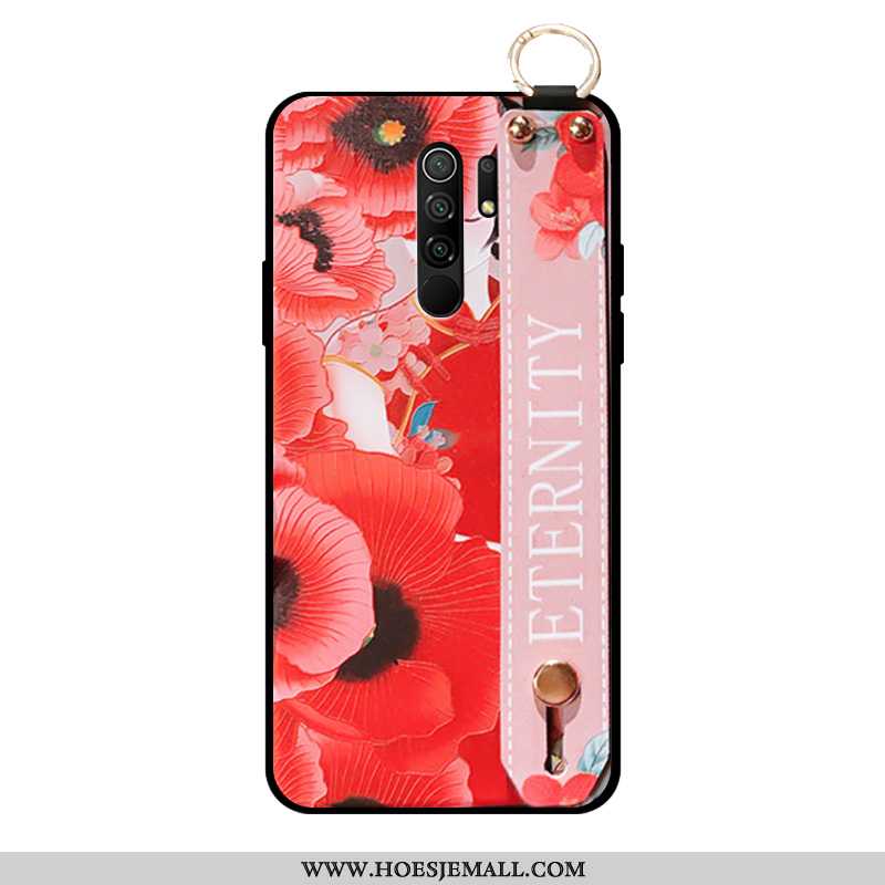 Hoesje Xiaomi Redmi 9 Vintage Trend Reliëf All Inclusive Spotprent Rood