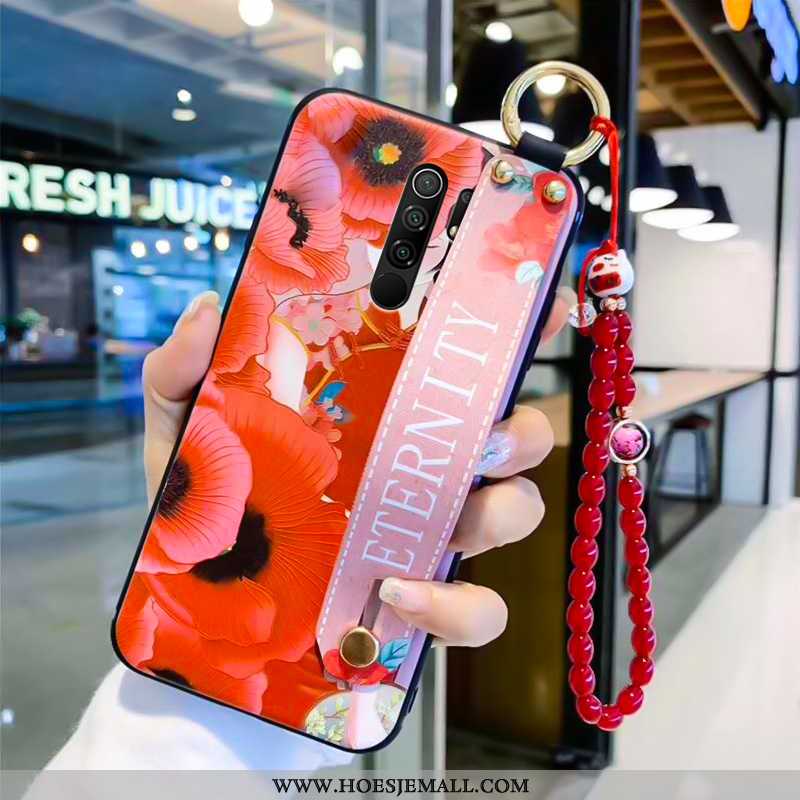 Hoesje Xiaomi Redmi 9 Vintage Trend Reliëf All Inclusive Spotprent Rood