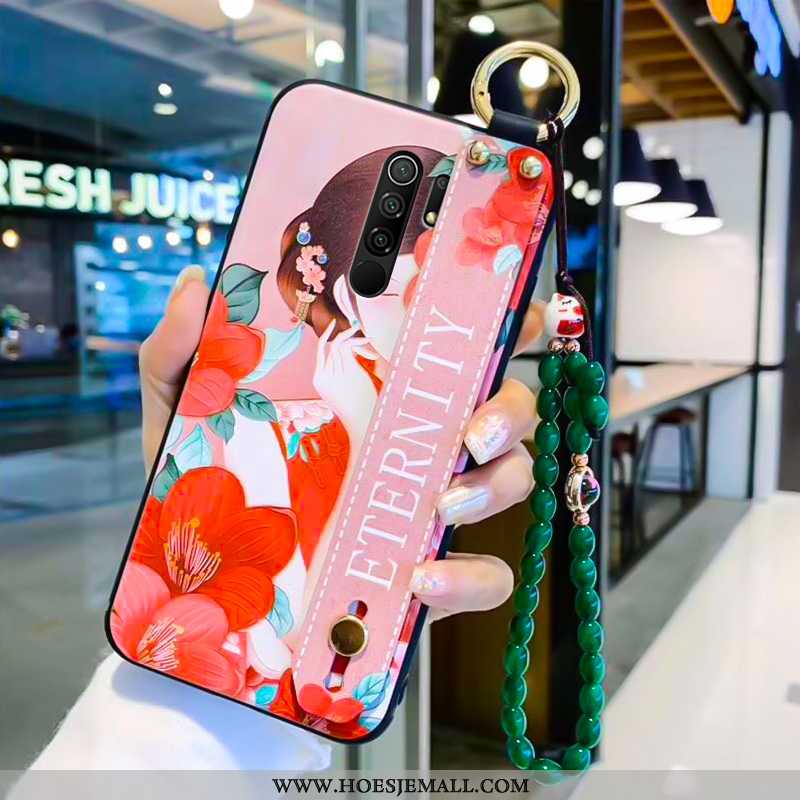 Hoesje Xiaomi Redmi 9 Vintage Trend Reliëf All Inclusive Spotprent Rood