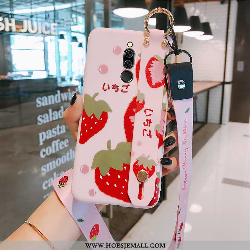 Hoes Xiaomi Redmi 9 Bescherming Hanger Nieuw Anti-fall Mini Hoesje Rood Roze