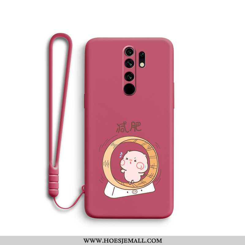 Hoesje Xiaomi Redmi 9 Spotprent Mooie Mobiele Telefoon All Inclusive Tempereren Siliconen Dun Rood