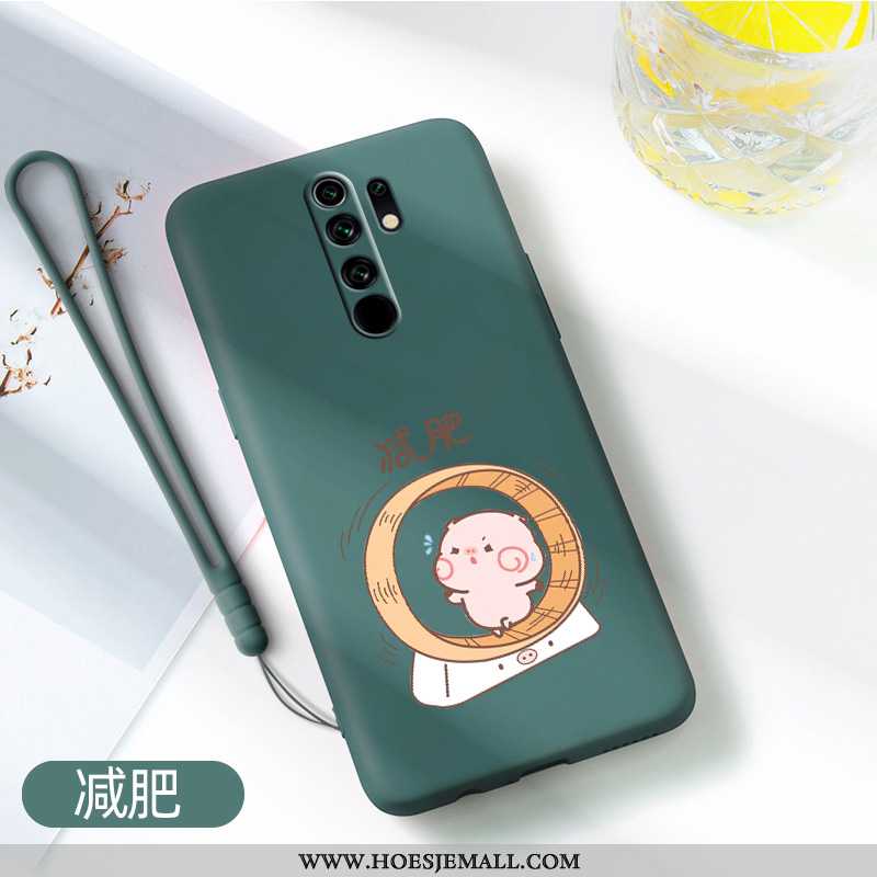 Hoesje Xiaomi Redmi 9 Spotprent Mooie Mobiele Telefoon All Inclusive Tempereren Siliconen Dun Rood