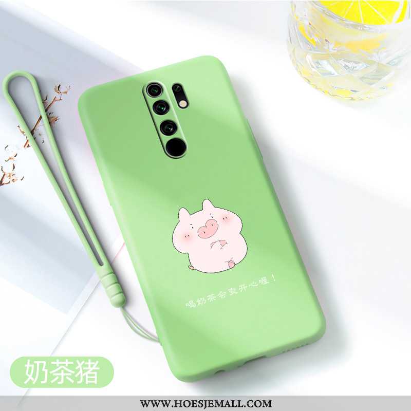 Hoesje Xiaomi Redmi 9 Spotprent Mooie Mobiele Telefoon All Inclusive Tempereren Siliconen Dun Rood