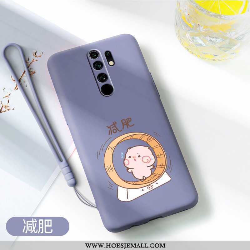 Hoesje Xiaomi Redmi 9 Spotprent Mooie Mobiele Telefoon All Inclusive Tempereren Siliconen Dun Rood