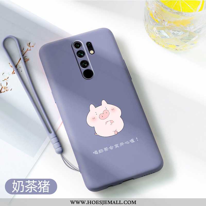 Hoesje Xiaomi Redmi 9 Spotprent Mooie Mobiele Telefoon All Inclusive Tempereren Siliconen Dun Rood