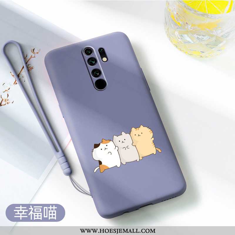 Hoesje Xiaomi Redmi 9 Spotprent Mooie Mobiele Telefoon All Inclusive Tempereren Siliconen Dun Rood