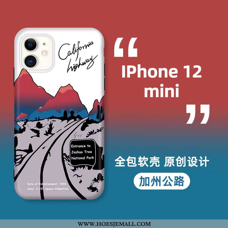 Hoesje iPhone 12 Mini Trend Zacht Lovers Siliconen Zwart Mobiele Telefoon All Inclusive Zwarte