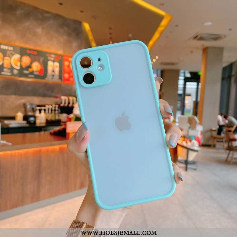 Hoes iPhone 12 Mini Siliconen Bescherming Blauw Dun All Inclusive Scheppend Schrobben Blauwe