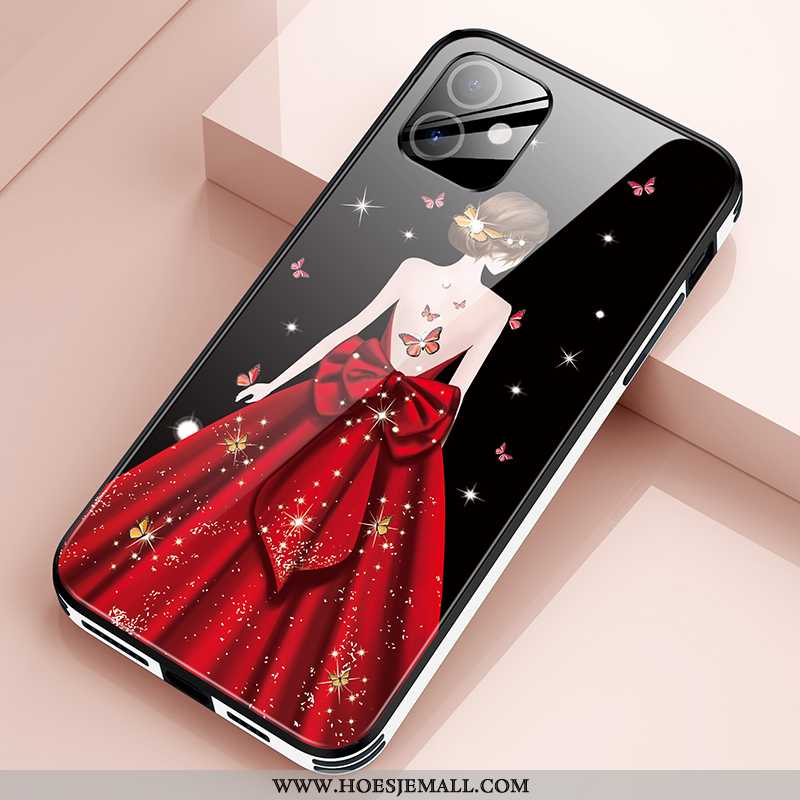 Hoesje iPhone 12 Trend Super Nieuw Scheppend Mode Persoonlijk Net Red Zwarte