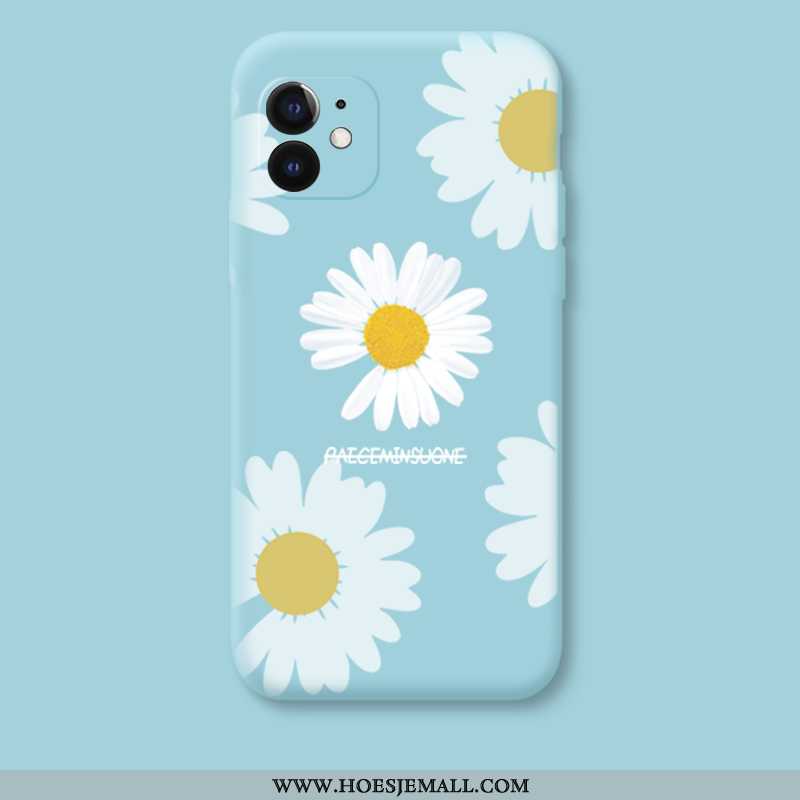 Hoesje iPhone 12 Siliconen Bescherming Mobiele Telefoon Madeliefjes All Inclusive Lovers Zacht Zwart