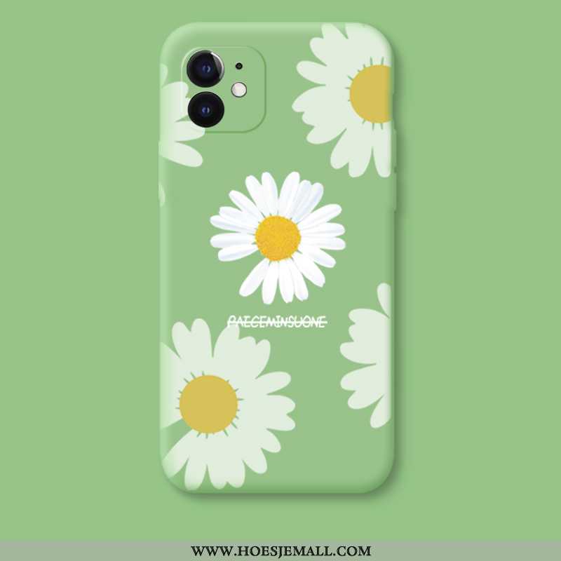 Hoesje iPhone 12 Siliconen Bescherming Mobiele Telefoon Madeliefjes All Inclusive Lovers Zacht Zwart