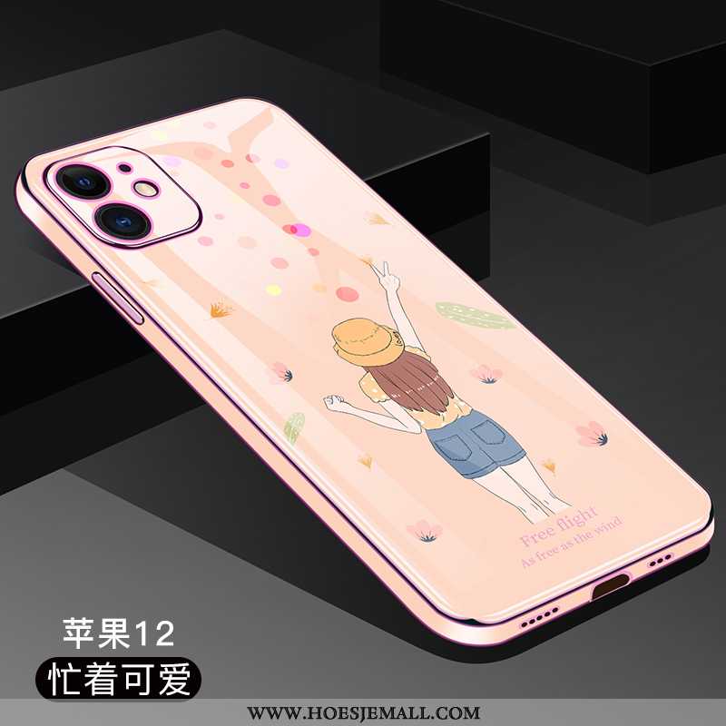 Hoesje iPhone 12 Super Dun Mobiele Telefoon Hoes Bescherming Doorzichtig Roze