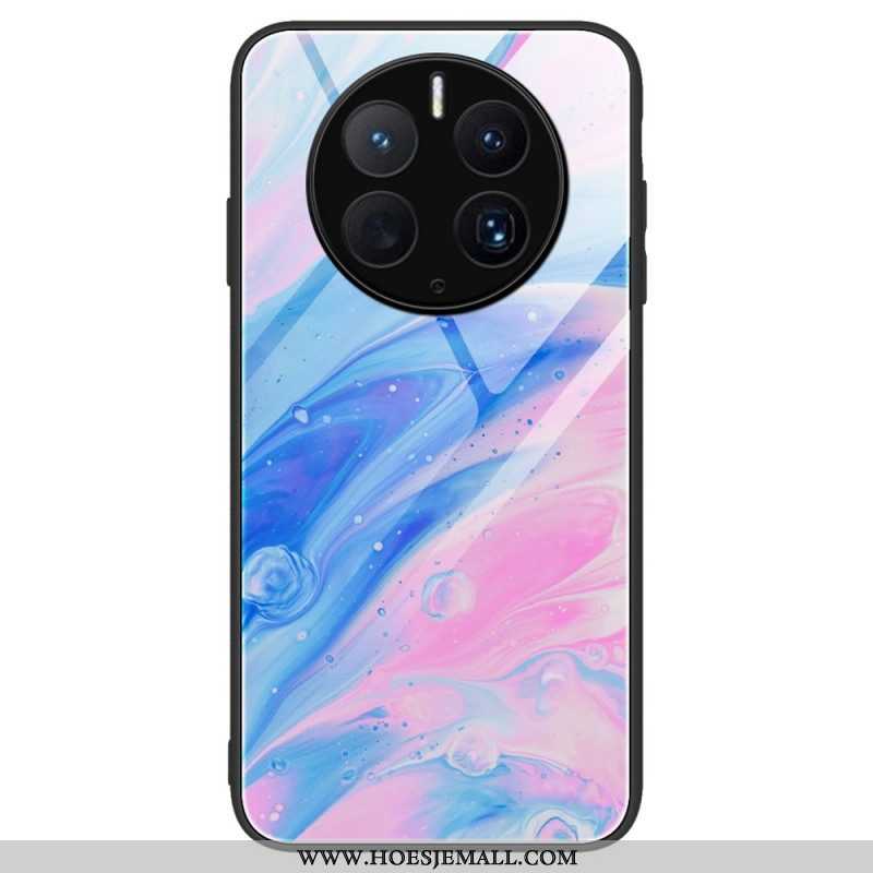 Hoesje voor Huawei Mate 50 Pro Stijlvol Marmer Gehard Glas