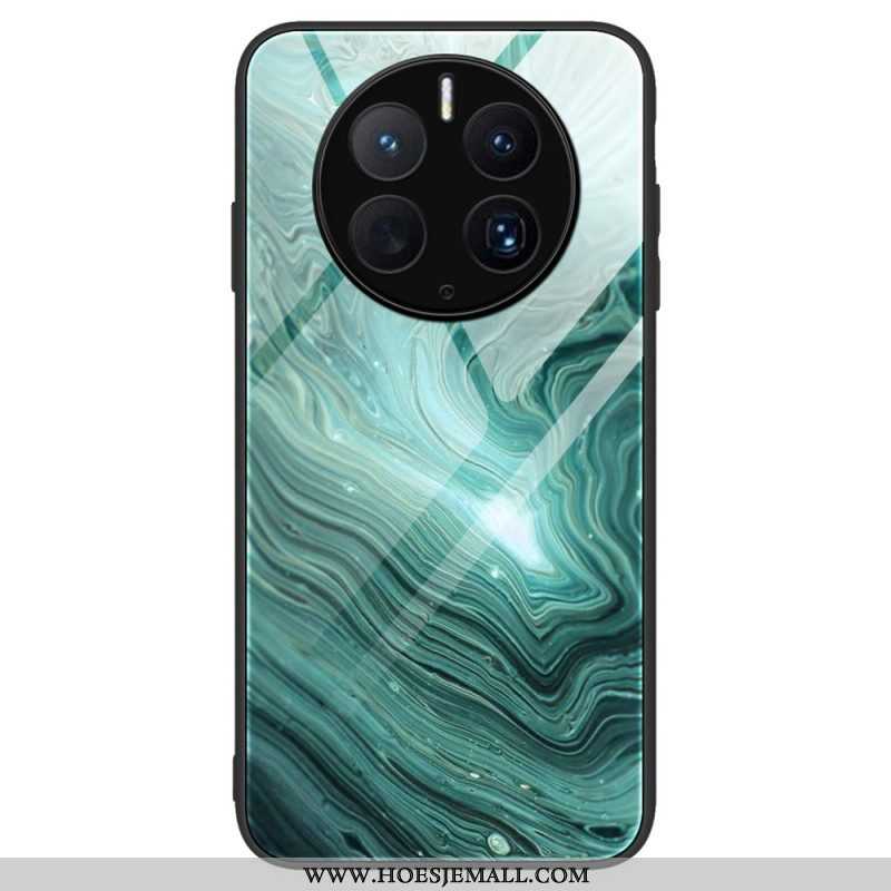 Hoesje voor Huawei Mate 50 Pro Stijlvol Marmer Gehard Glas