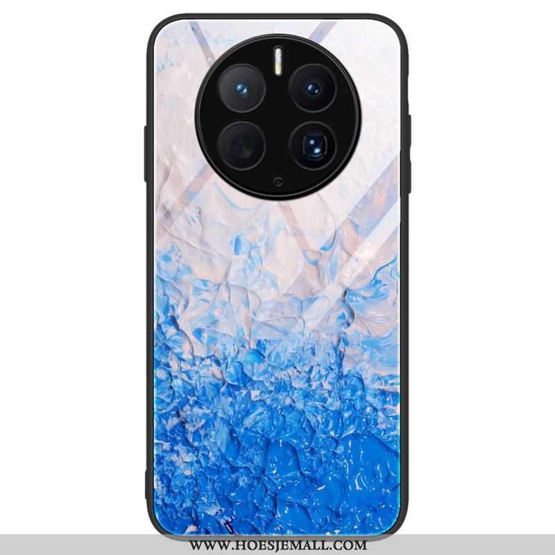 Hoesje voor Huawei Mate 50 Pro Stijlvol Marmer Gehard Glas