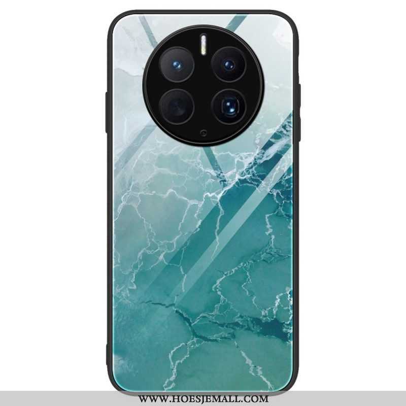 Hoesje voor Huawei Mate 50 Pro Stijlvol Marmer Gehard Glas