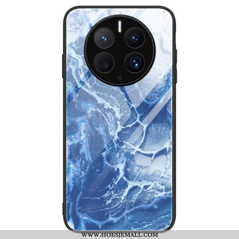 Hoesje voor Huawei Mate 50 Pro Stijlvol Marmer Gehard Glas