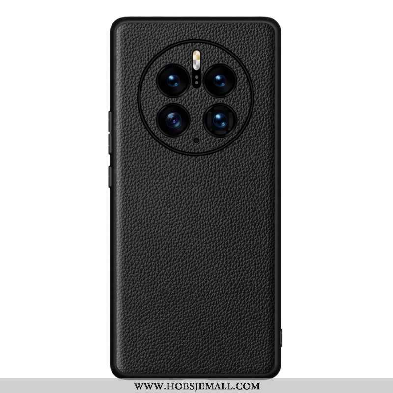 Hoesje voor Huawei Mate 50 Pro Echt Litchi-leer