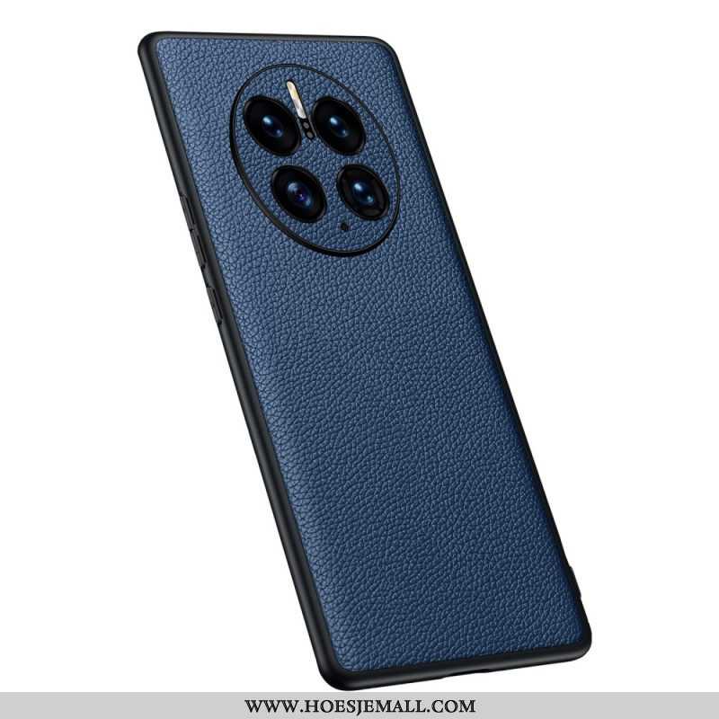 Hoesje voor Huawei Mate 50 Pro Echt Litchi-leer