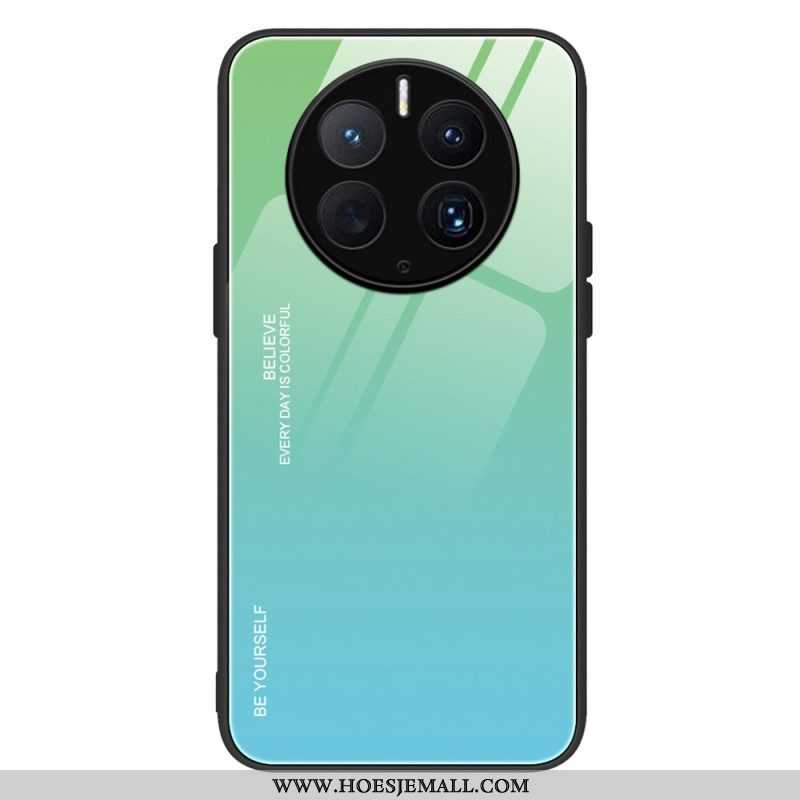 Telefoonhoesje voor Huawei Mate 50 Pro Gehard Glas Wees Jezelf