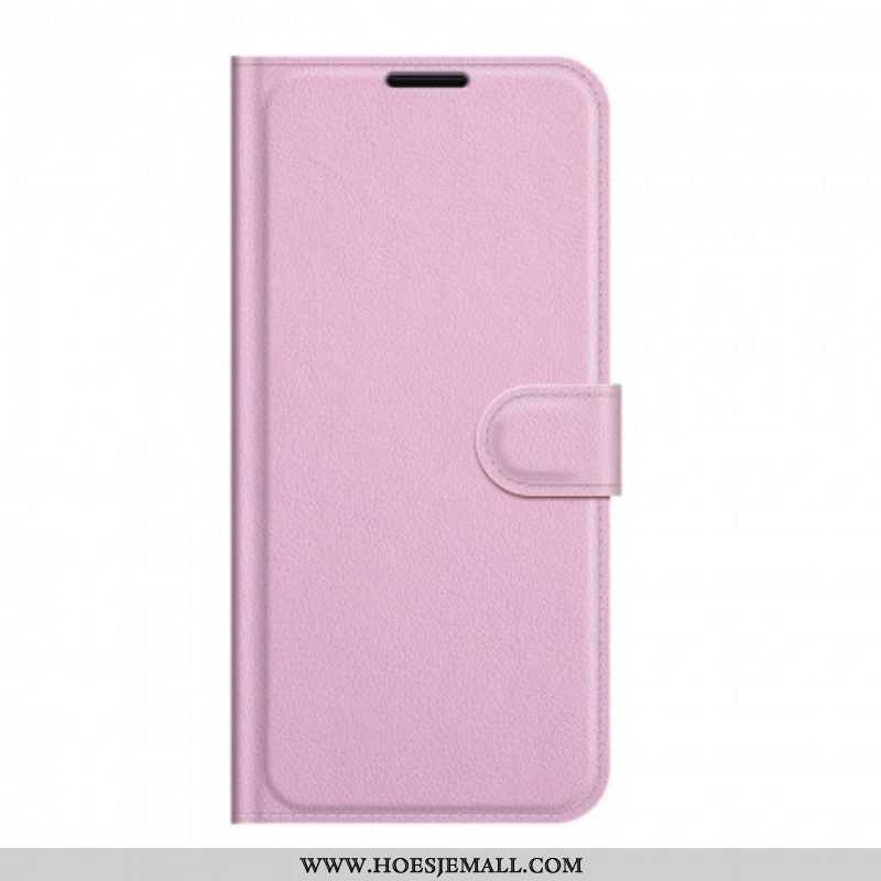 Leren Hoesje voor Huawei P50 Pro Klassieke Litchi Lederen Stijl