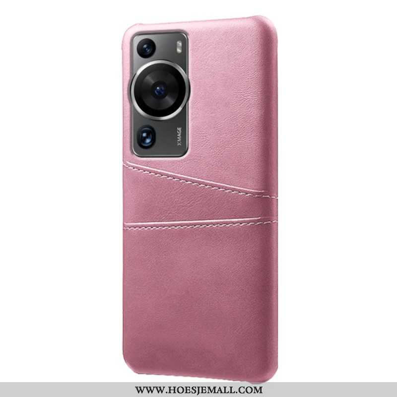 Telefoonhoesje voor Huawei P60 Pro Kaarthouder Met Leereffect