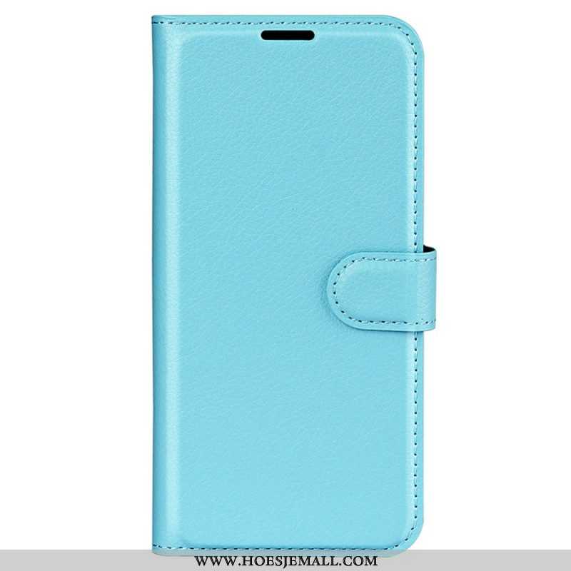 Folio-hoesje voor Huawei P60 Pro Litchi-leereffect