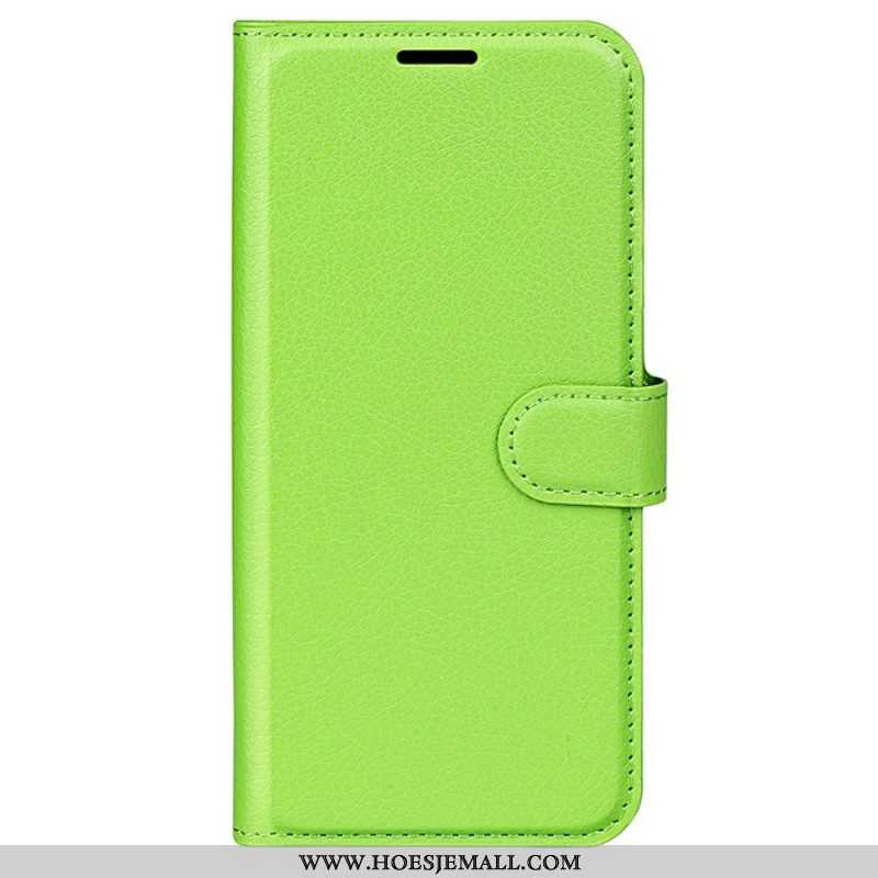 Folio-hoesje voor Huawei P60 Pro Litchi-leereffect