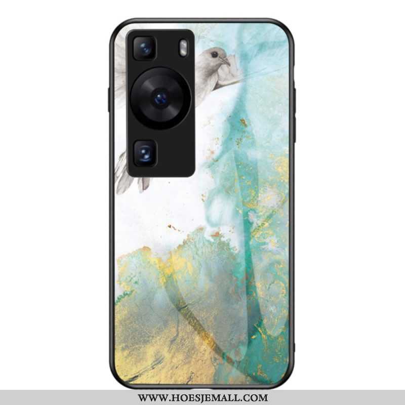 Hoesje voor Huawei P60 Pro Marmer Gehard Glas