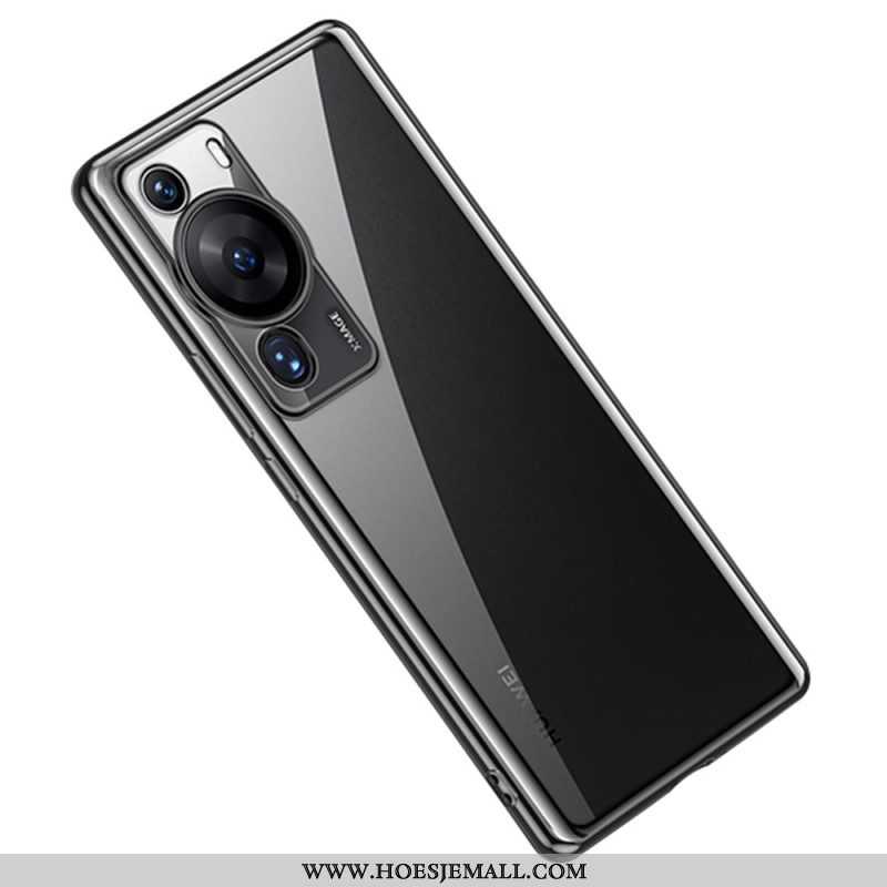 Hoesje voor Huawei P60 Pro Transparante Metalen Stijlranden Sulada