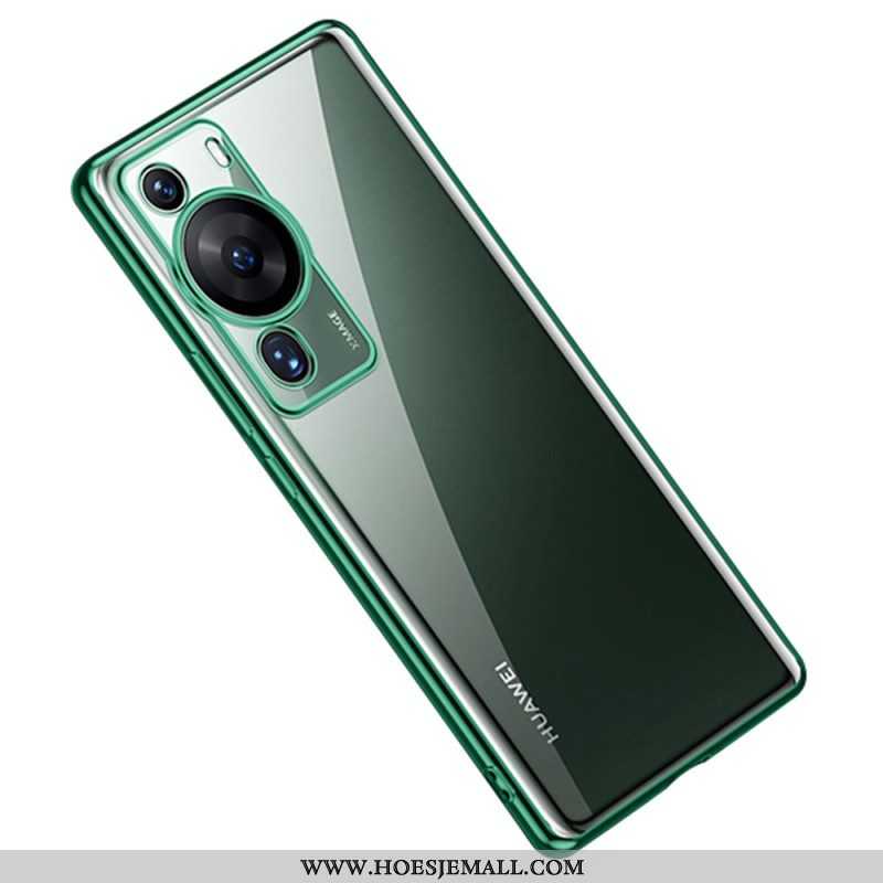 Hoesje voor Huawei P60 Pro Transparante Metalen Stijlranden Sulada